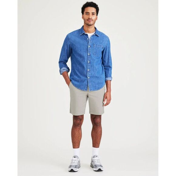 Dockers Ultimate Short 858680159 Men Forest Fog Green Straight Fit Zip Fly MXX15 - Picture 1 of 9